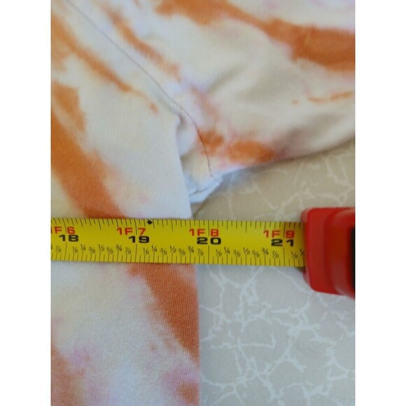 Victoria Secret "PINK" orange tie-dye t shirt 3/4 Sleeve Round Neck Medium Y2K - Picture 11 of 15